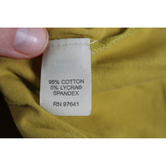 J Jill L Mustard Yellow Spaghetti Strap Shelf Bra Cami Cotton Stretch Tank Top - Picture 6 of 7